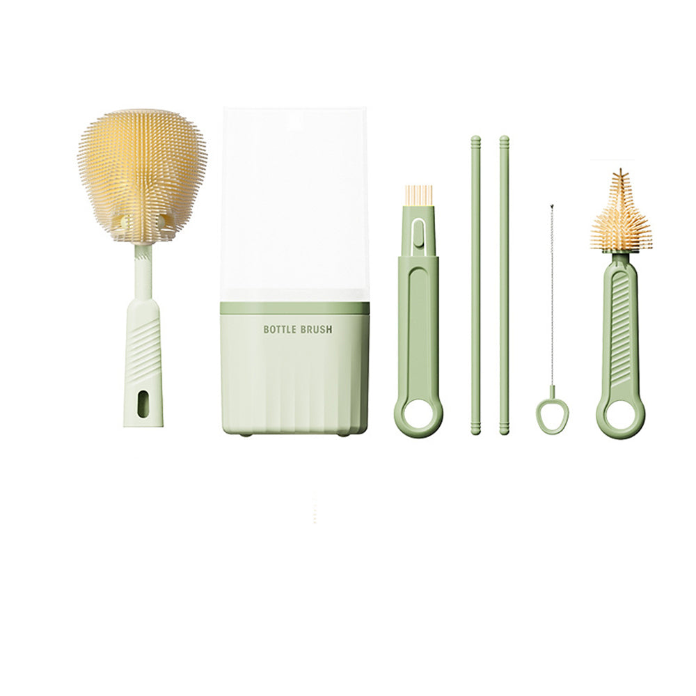 6 in 1 Travel Kid Bottle Brush Set with Portable Storage Case