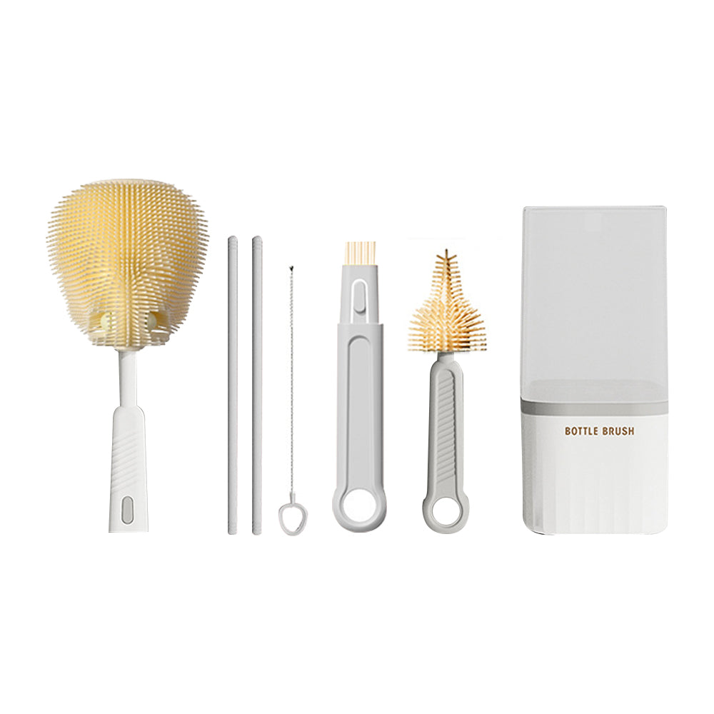 6 in 1 Travel Kid Bottle Brush Set with Portable Storage Case