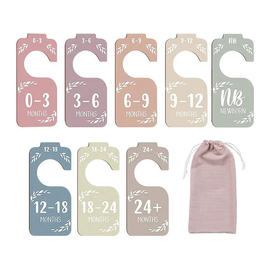 8Pcs Wardrobe Dividers Newborn to 24 Months Clothes Organizers
