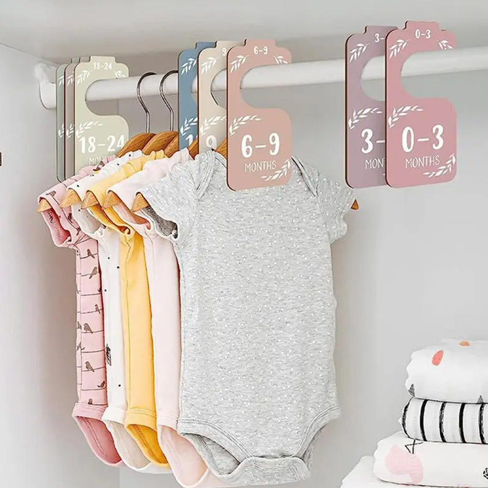 8Pcs Wardrobe Dividers Newborn to 24 Months Clothes Organizers