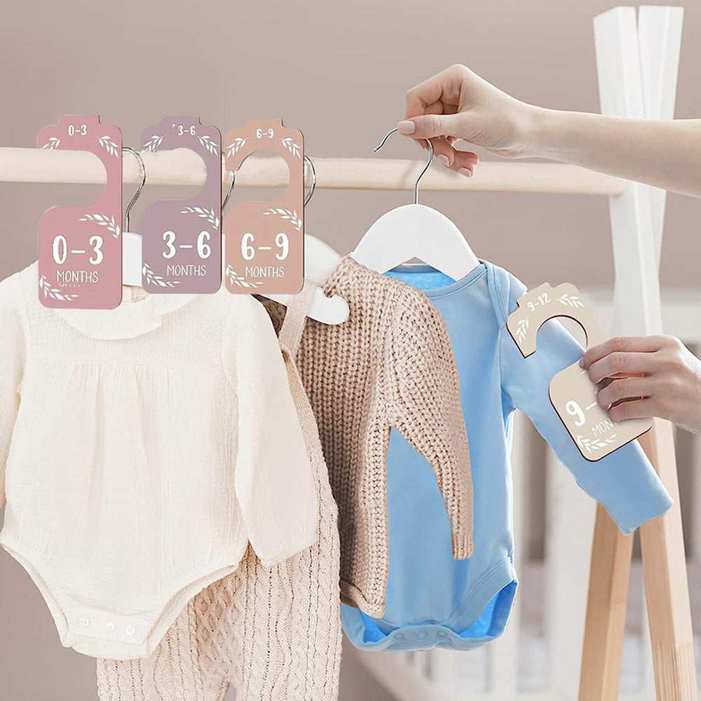 8Pcs Wardrobe Dividers Newborn to 24 Months Clothes Organizers