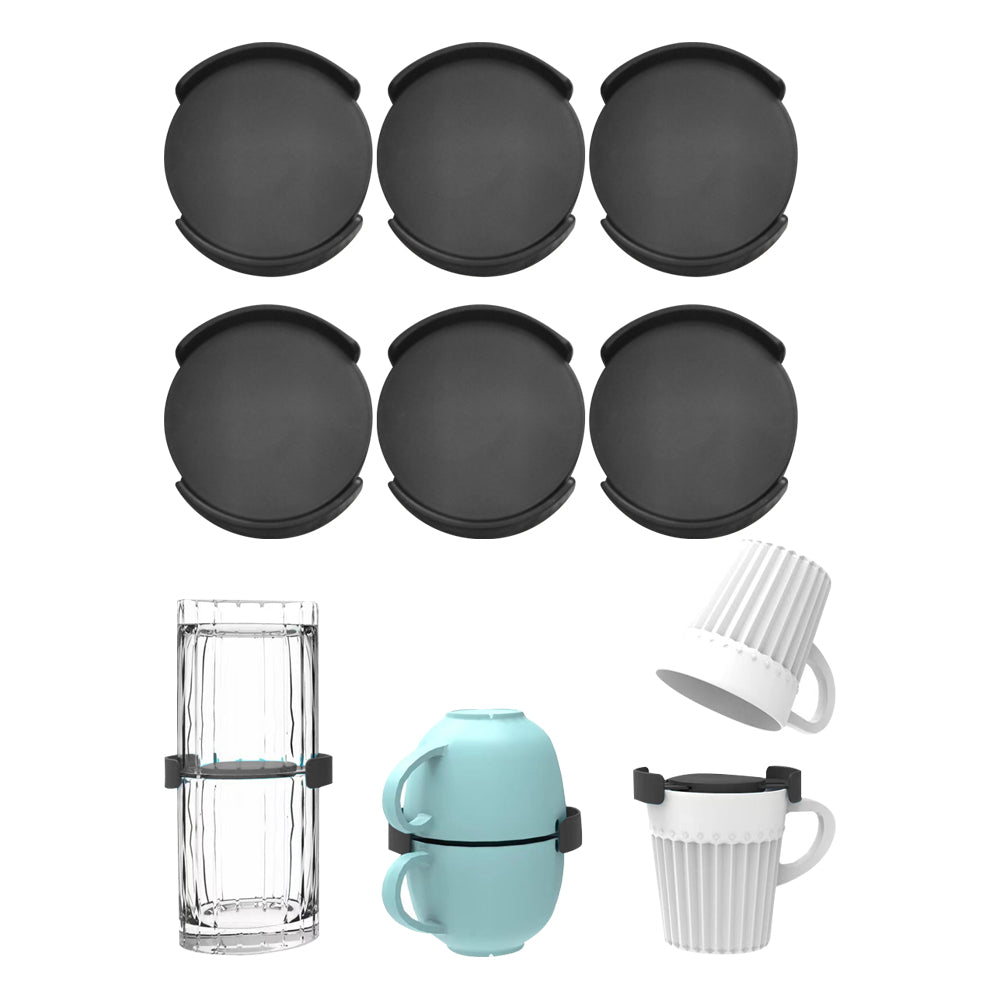 6Pcs Mug Organizers Cup Stackers Holders