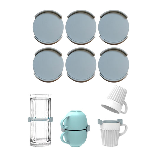 6Pcs Mug Organizers Cup Stackers Holders