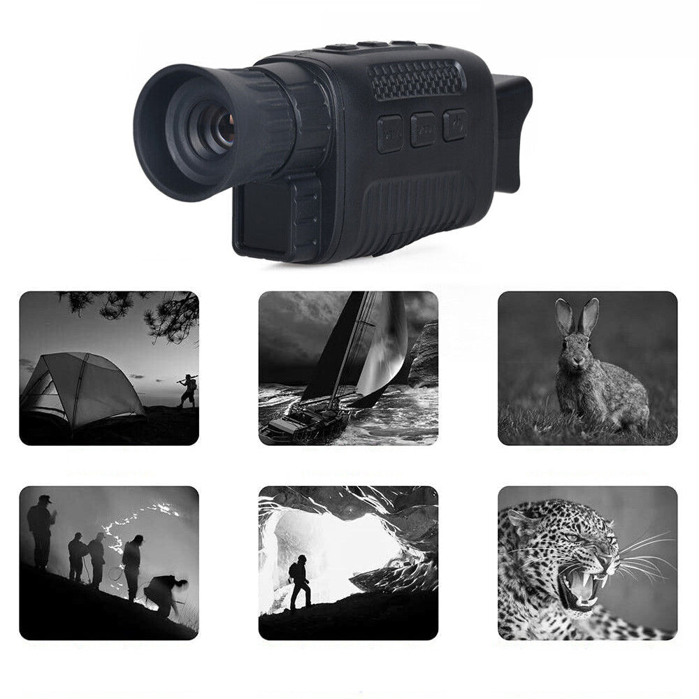 IR Night Vision Monocular 5X Zoom Telescope Digital Camera HD Video 4K