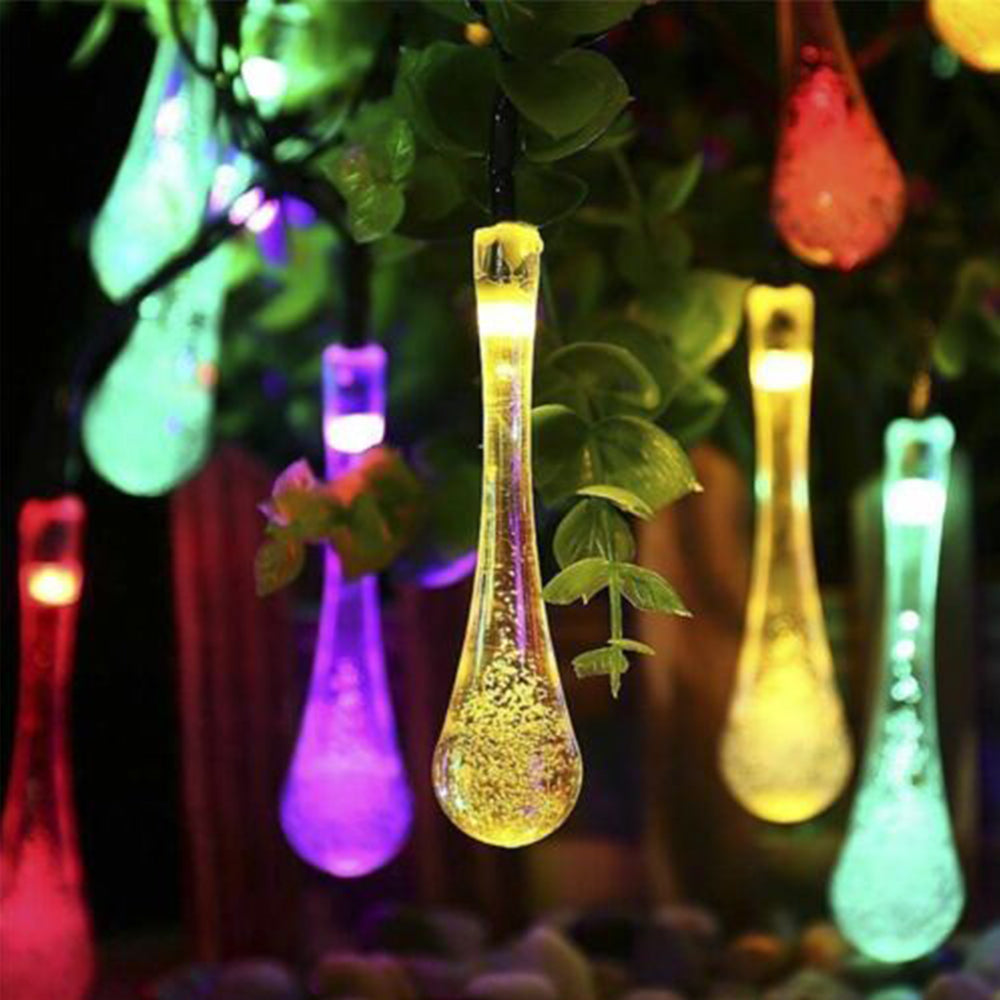 50LEDs Solar Water Drop String Light