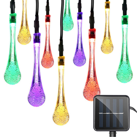 50LEDs Solar Water Drop String Light