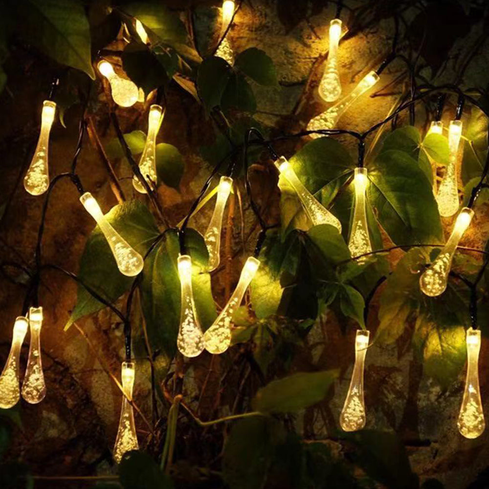 50LEDs Solar Water Drop String Light