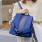 2-in-1 Backpack Shoulder Bag with Pom Pom