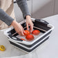 3 in 1 Foldable Cutting Board Colander and Food Prep Container