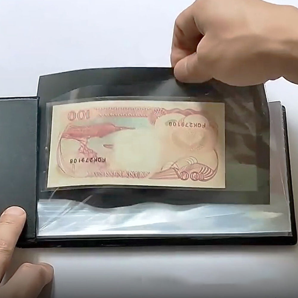 2Pcs 20-Sheet Banknote Stock Collection Currency Storage Album for Coin Paper Money