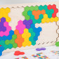 Wooden Tangram Puzzle Set STEM Educational Logic IQ Game Montessori Toy