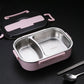 304 Stainless Steel 2-Grid Insulated Bento Lunch Box with Compartments