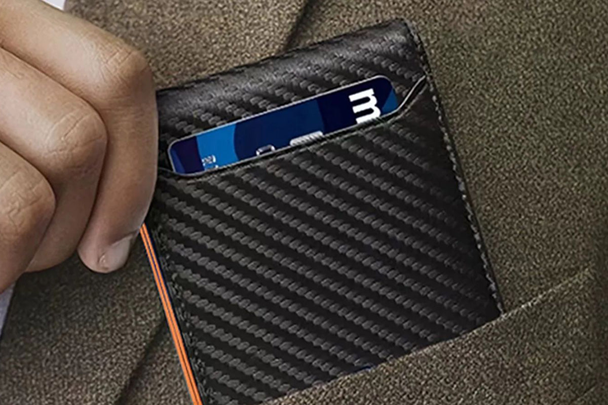 Mens Slim Wallet Leather Money Clip RFID Blocking Front Pocket Bifold Thin Card Holder