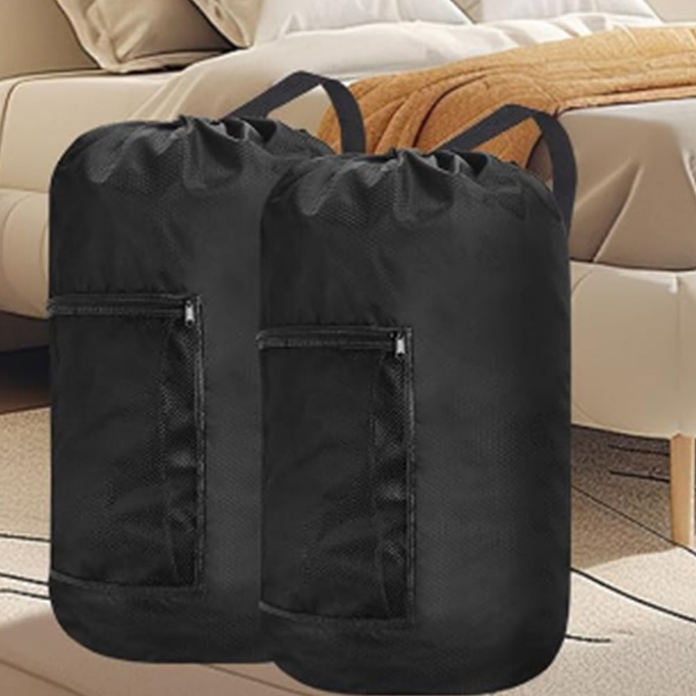 Heavy Duty Laundry Bag Oxford Backpack Luggage Storage with Drawstring Shoulder Strap