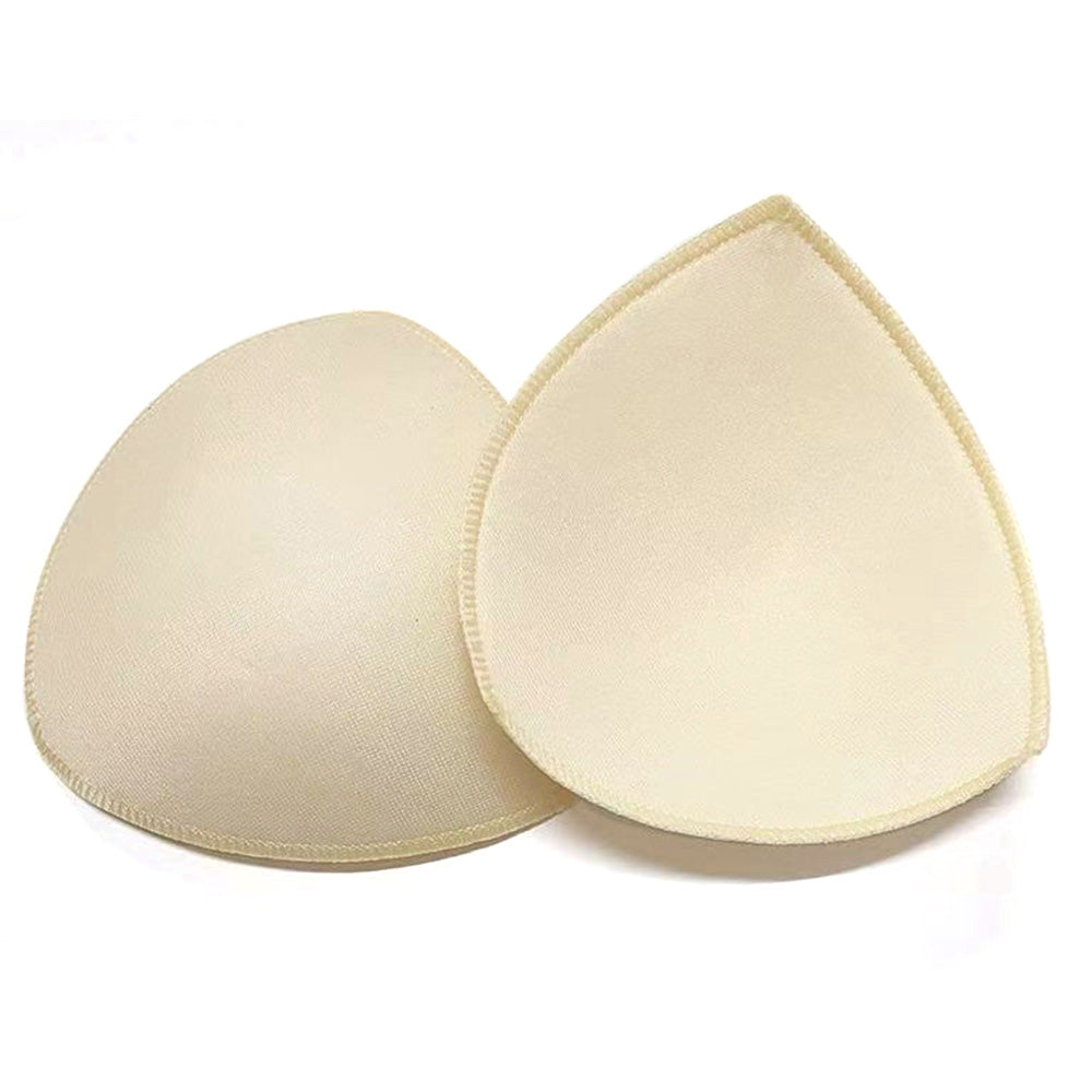4 Pairs Triangle Replacement Foam Bra Pad Inserts for Sports Bras-Beige