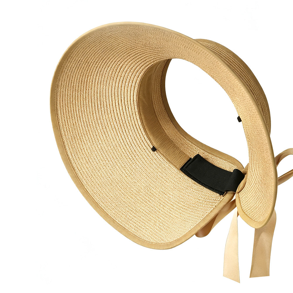 Foldable Adjustable Wide Brim Open Top Outdoor Sun Visor Hat