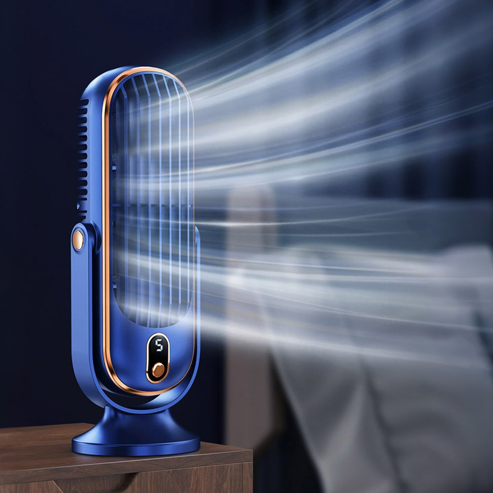 Wireless Cooling Table Fan Portable Tower Fan With 5 Speeds And 720 Degrees Oscillation