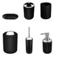 6 Piece Bathroom Accessories Set Soap Dish Soap Dispenser Toothbrush Holder Toilet Brush Trash Bin