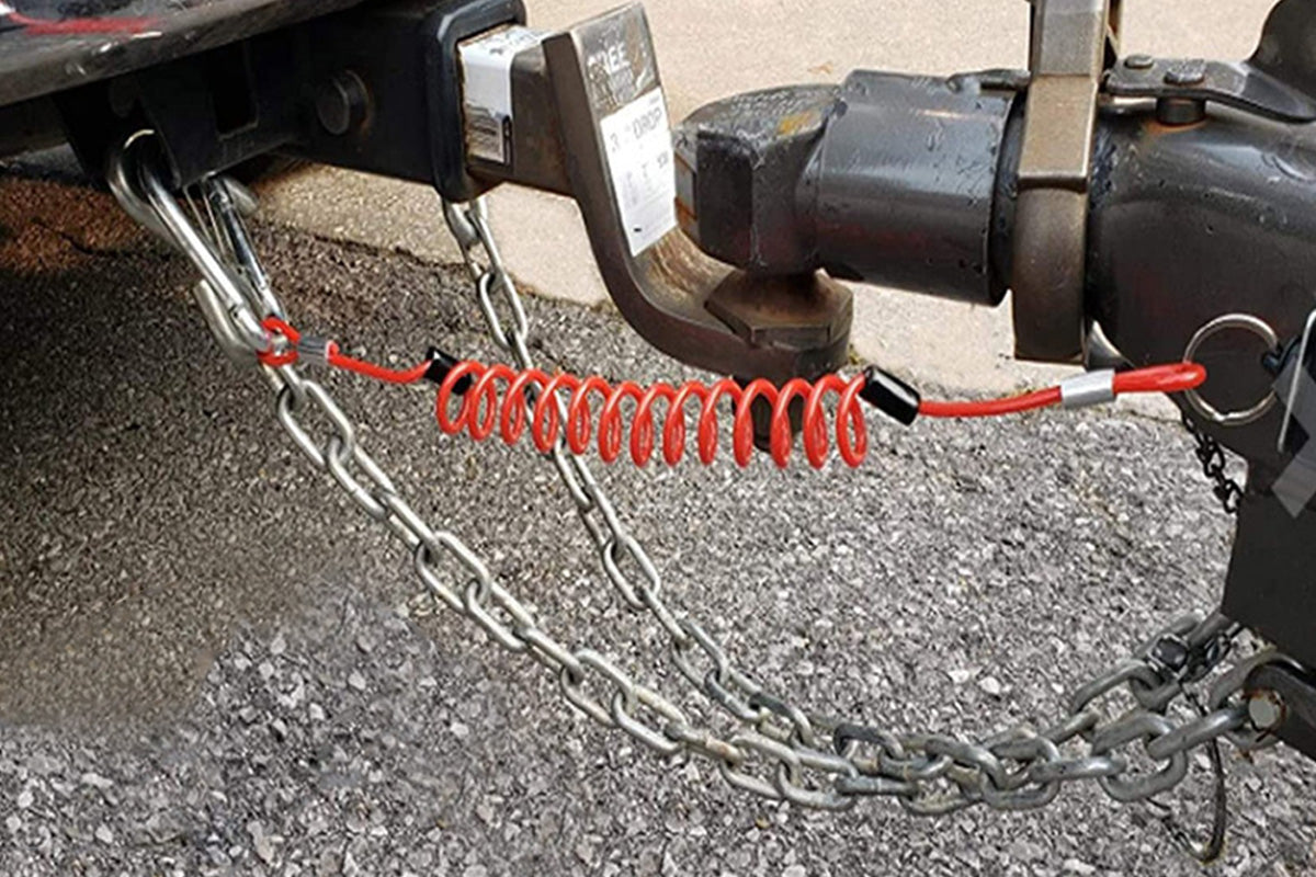 4FT Breakaway Trailer Cable Stainless Steel Safety Brake Cable with Spring