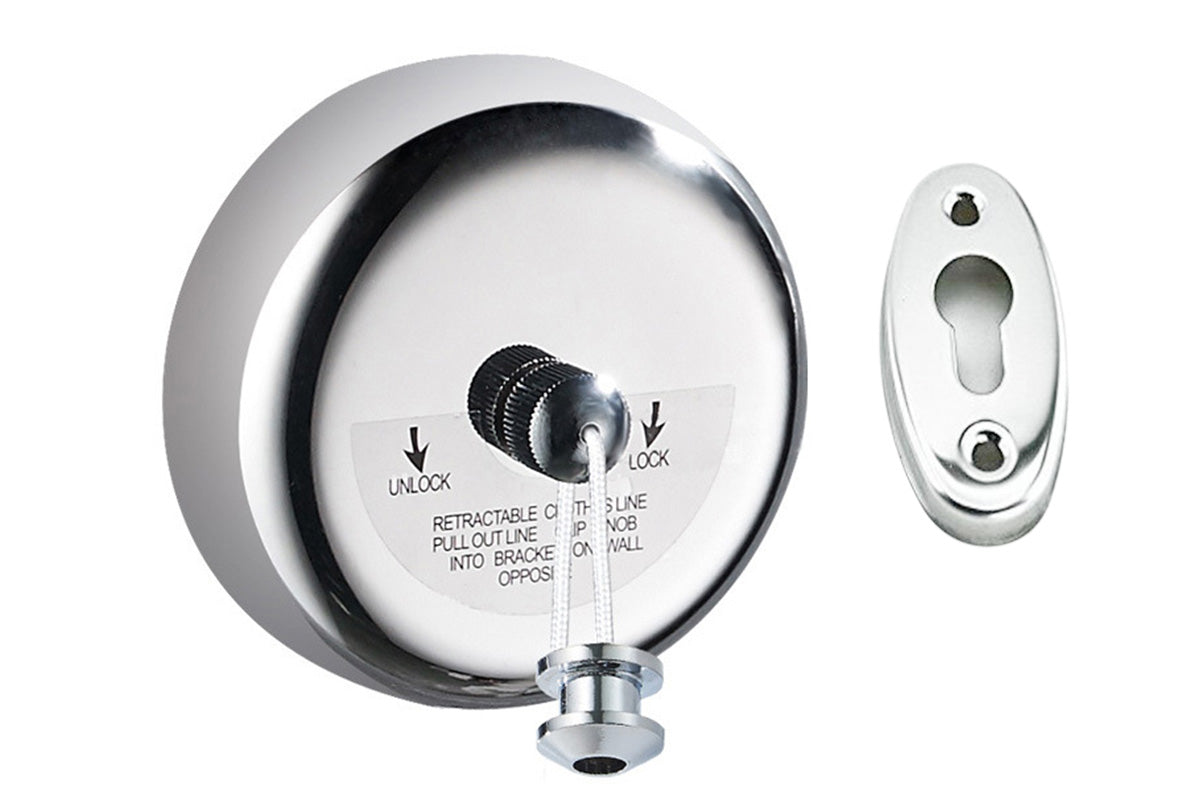 9 Feet Stainless Steel Retractable Clothesline for Indoor Bathroom Drying
