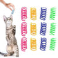 40Pcs Colorful Plastic Spring Bouncy Coil Teasing Playing Cat Toy