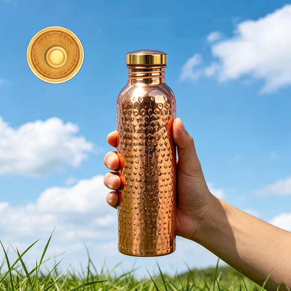800ml Stainless Steel Water Bottle with 1 Brush 1 Bag Retro Drinking Bottle for Home Outdoor