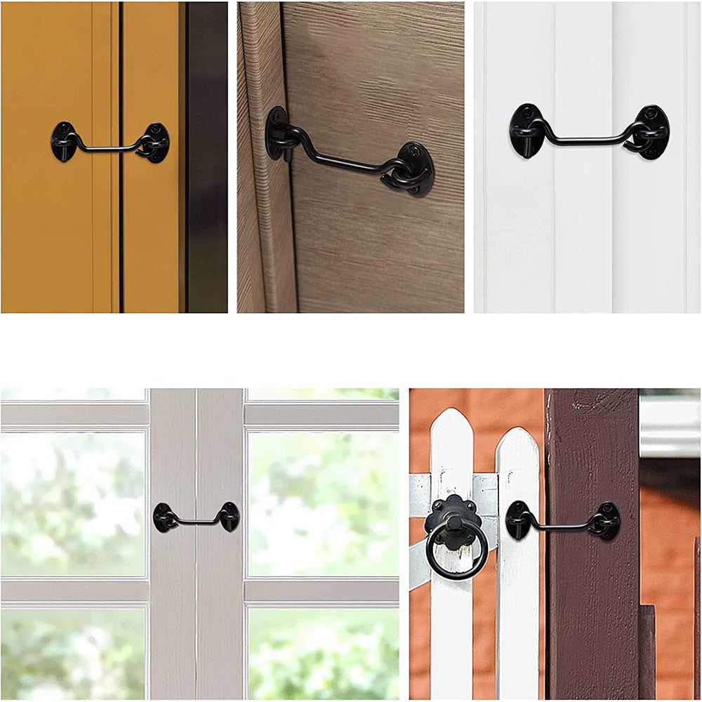 Cabin Hook Eye Brass Gate Hook Window Barn Door Latch Shed Lock Catch Holder