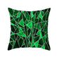 Set of 4 Geometric Green and Blue Square Cushion Covers Throw Pillow Cases for Home Decoration