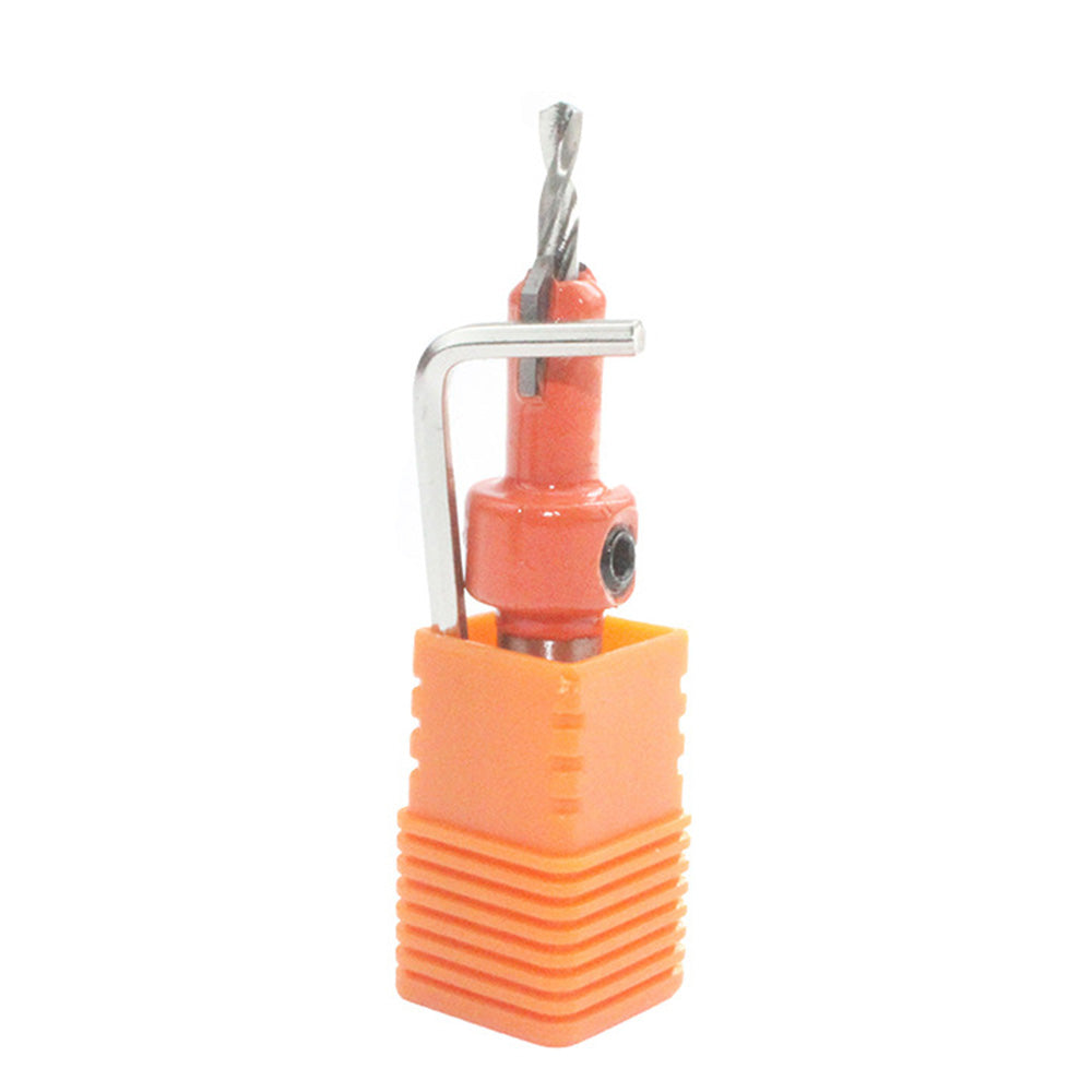 5 Piece 2.8 to 4.0mm Carbide Countersink Drill Bit Set for Woodworking