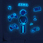 Set of Glow in The Dark Gamer Wall Sticker for Boys Girls Room