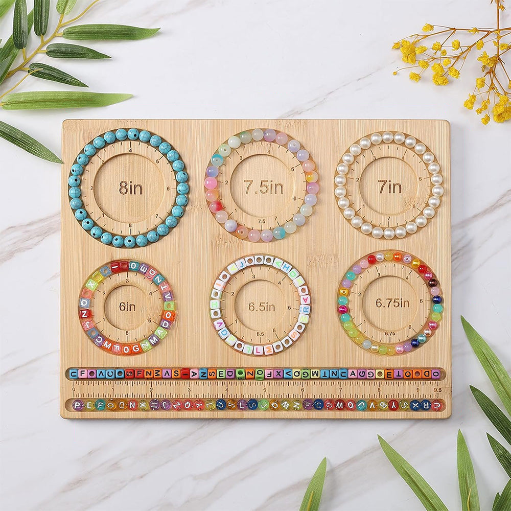 Compact Beading Mat Wood Bead Board for DIY Craft Jewelry Making Beading Tray