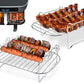 2PCS Square Air Fryer Rack Stackable Multi-Layer Stainless Steel Air Fryer Stand