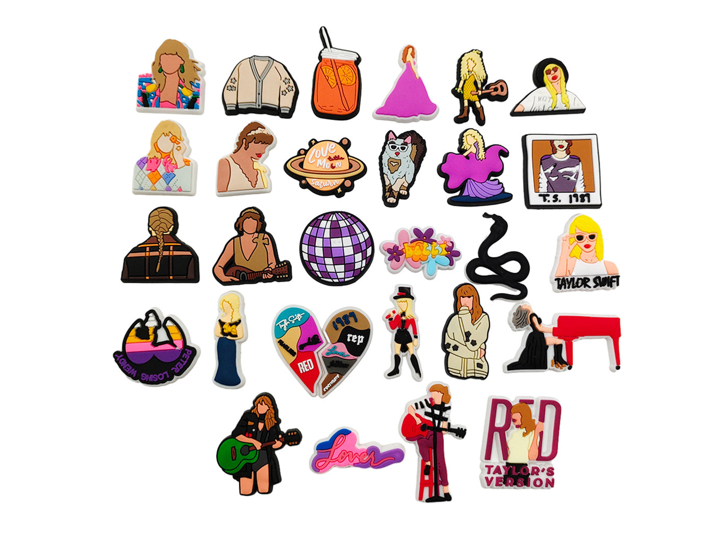 29Pcs Taylor Swift Inspired Croc Charms