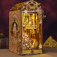 3D Wooden Puzzle Book Stand Miniature Dollhouse Kit