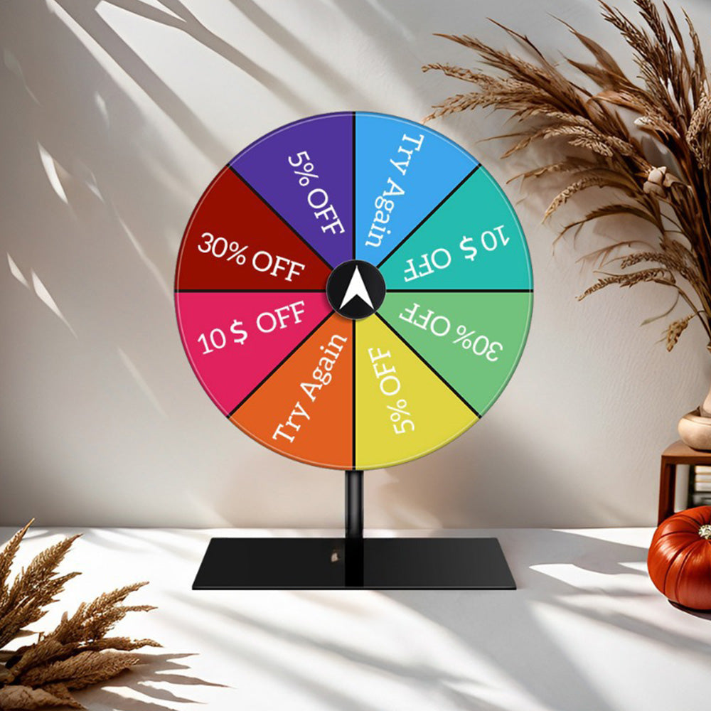 20cm Wheel Dry Erase Spinning For Prizes Tabletop Roulette Wheel Of Fortune For Party Christmas