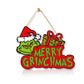 Grinch Inspired Xmas Wooden Door Sign Hanging Decoration