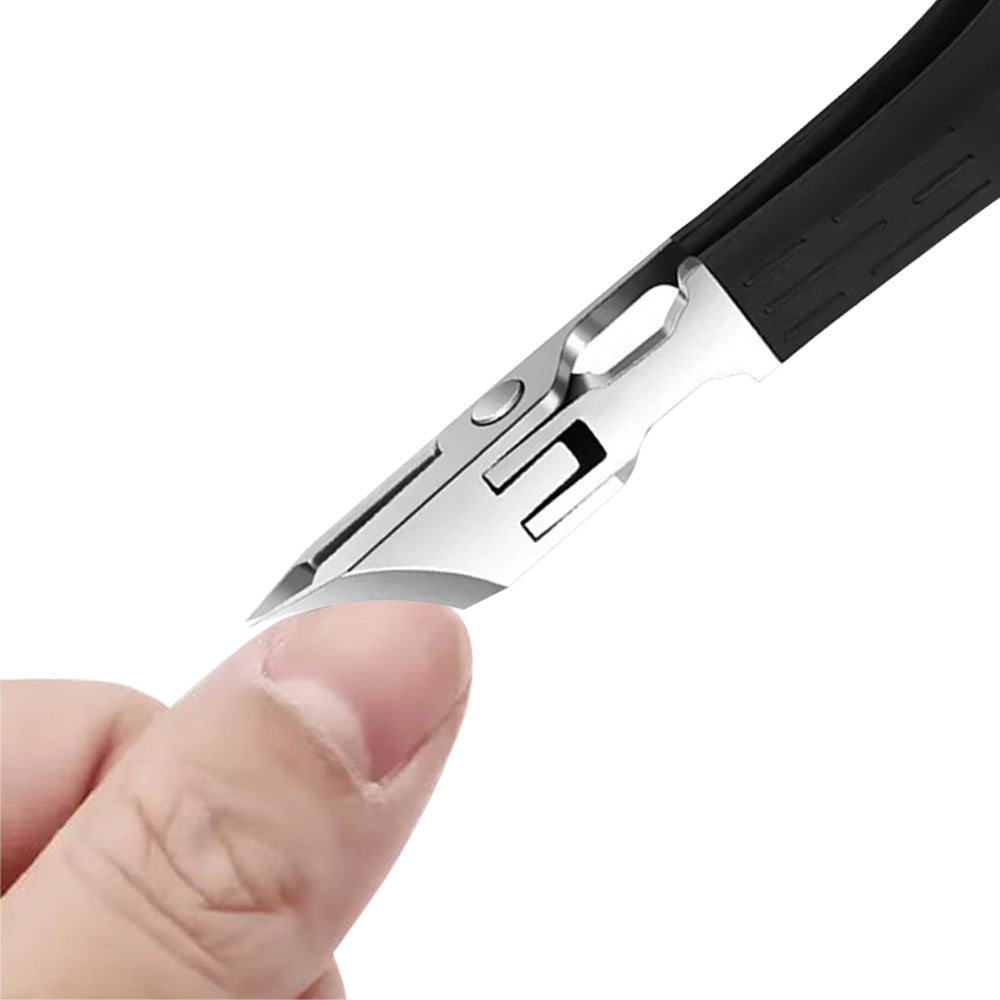 3 Piece Slanted Nail Clipper Set with File and Cleaner Tool