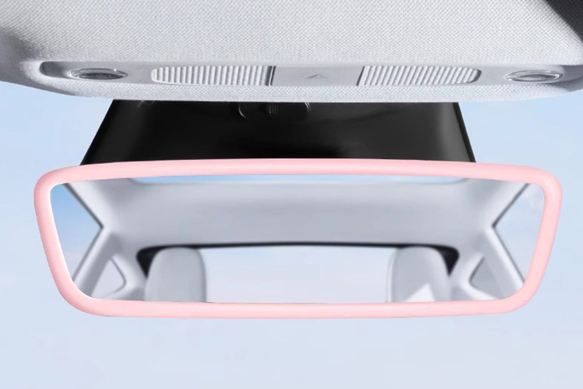 2PCS Car Rear View Mirror Protector Frame Silicone Auto Rearview Edge Protection Cover For Model 3 Model Y