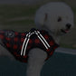 Waterproof Warm Winter Dog Harness Coat with Reflective Stripes-Red