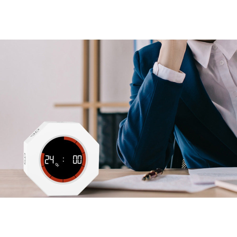 Rechargeable Pomodoro Timer 8-Angle Auto-Rotating Screen with Gravity Sensor for Cooking Work