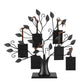 Family Tree Picture Frame Stand with 6 Hanging Picture Frames in Black