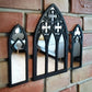 Christmas Gift 3Pcs Gothic Mirrors Arched Decorative Mirror Wall Mounted Goth Mirrors Decor
