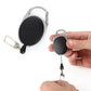 2Pcs PU ID Card Holder with Retractable Badge Reel