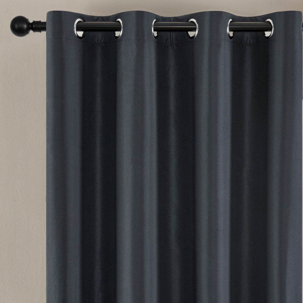 Blackout Curtain Panel with Black Liner Heat & Light Blocking Drapes