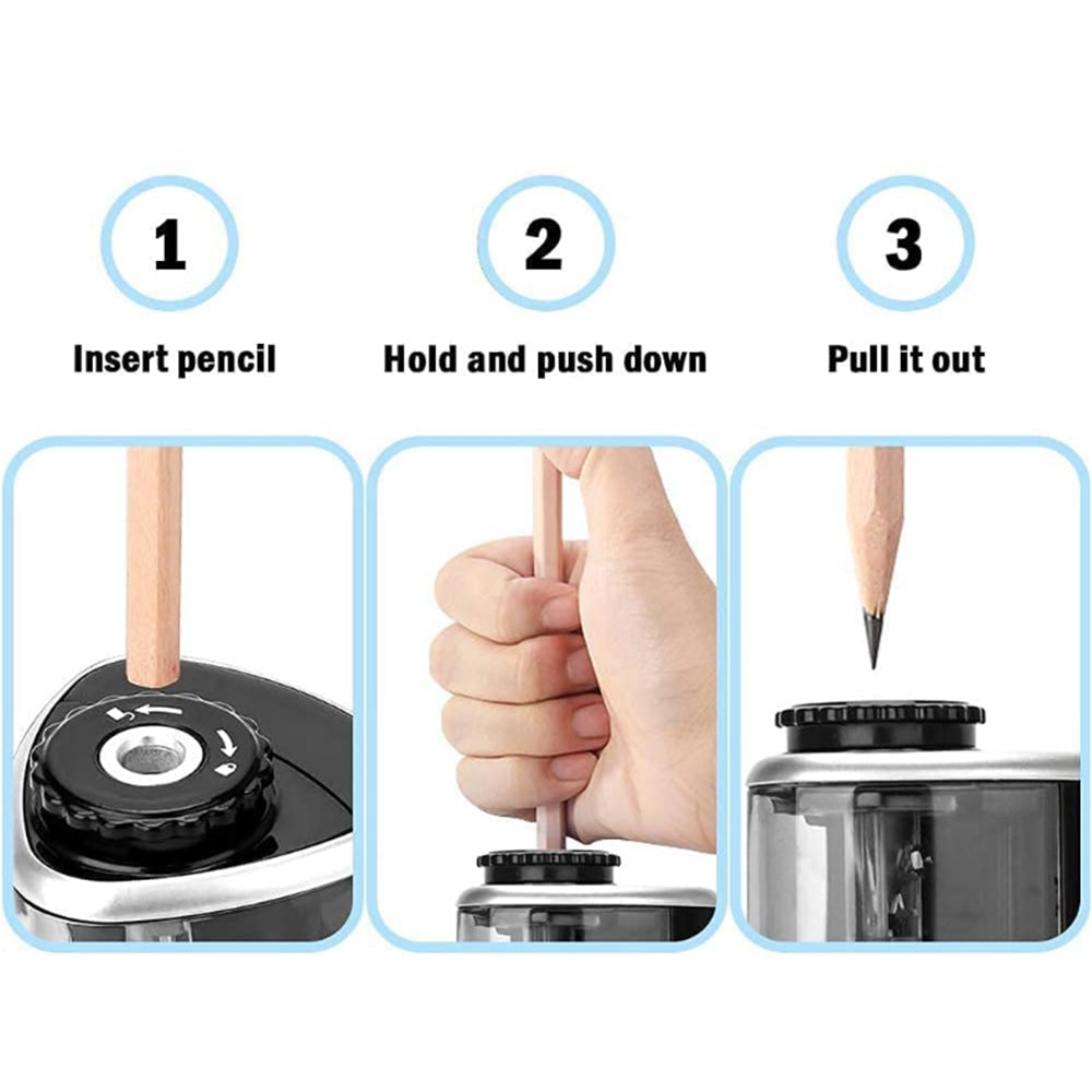 2Pcs Battery Operated Pencil Sharpener