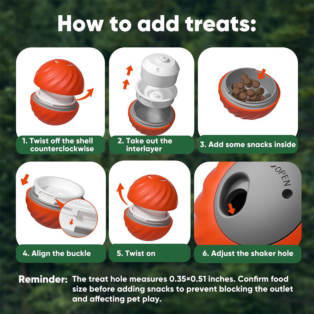 Slow Feeder Dog Toy Rolling Food Ball Pet Training Interactive Treat Toy