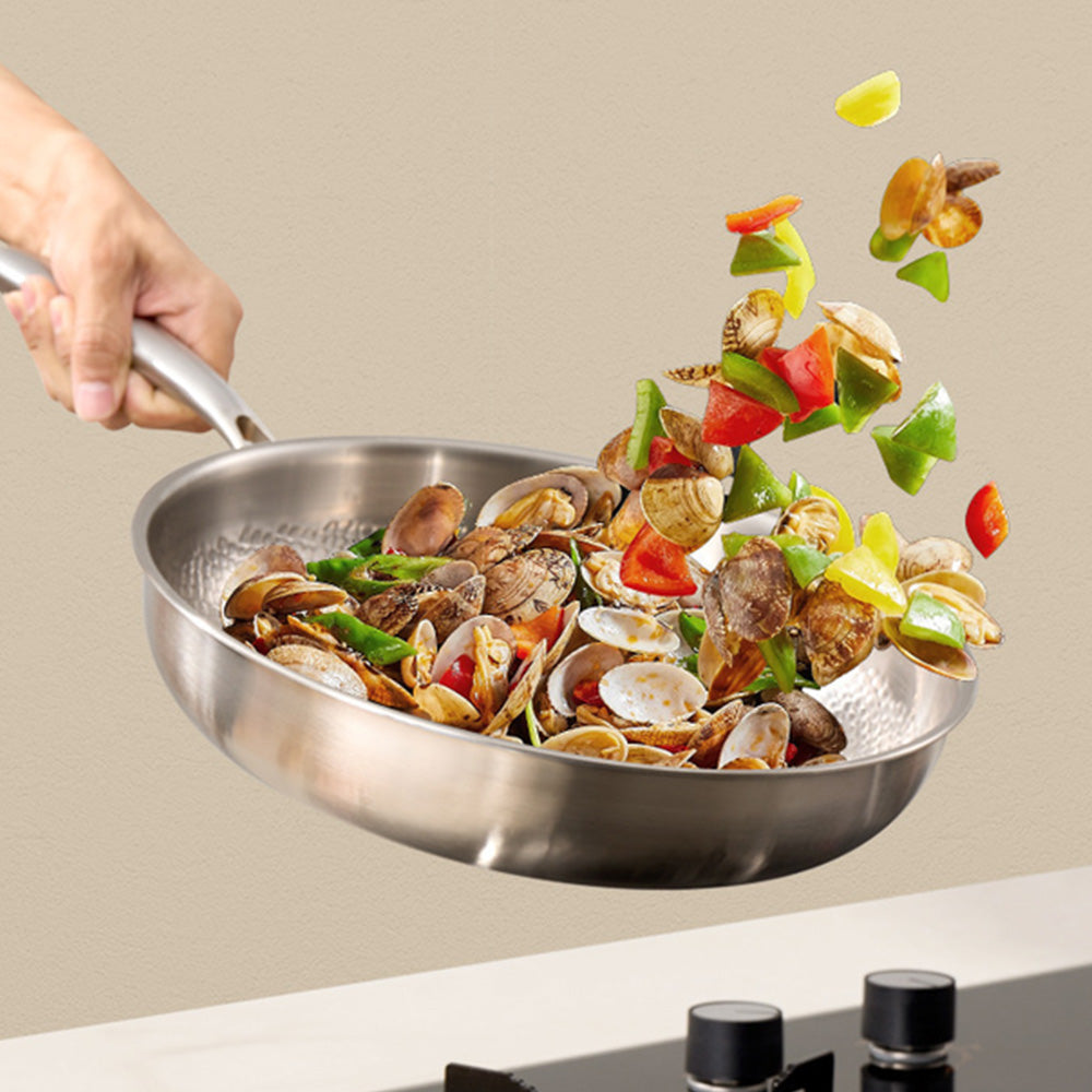 Stainless Steel Frying Pan Nonstick PFAS Free Oven Safe 1000F All Stoves