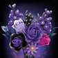 822PCS Purple Rose Bouquet Building Blocks DIY Assembly Set Birthday Gift Home Decoration
