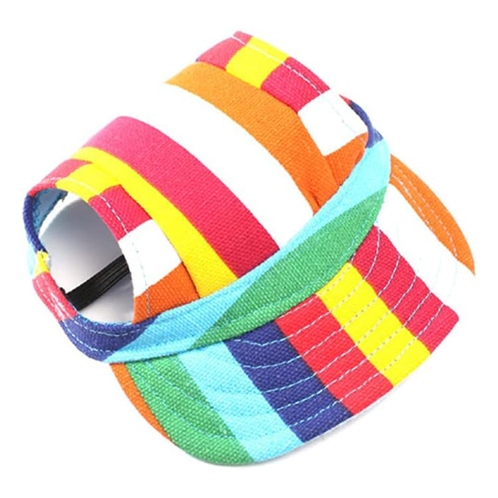 Fashion Dog Cat Pet Baseball Cap with Ear Holes and Adjustable Strap-Multicolour