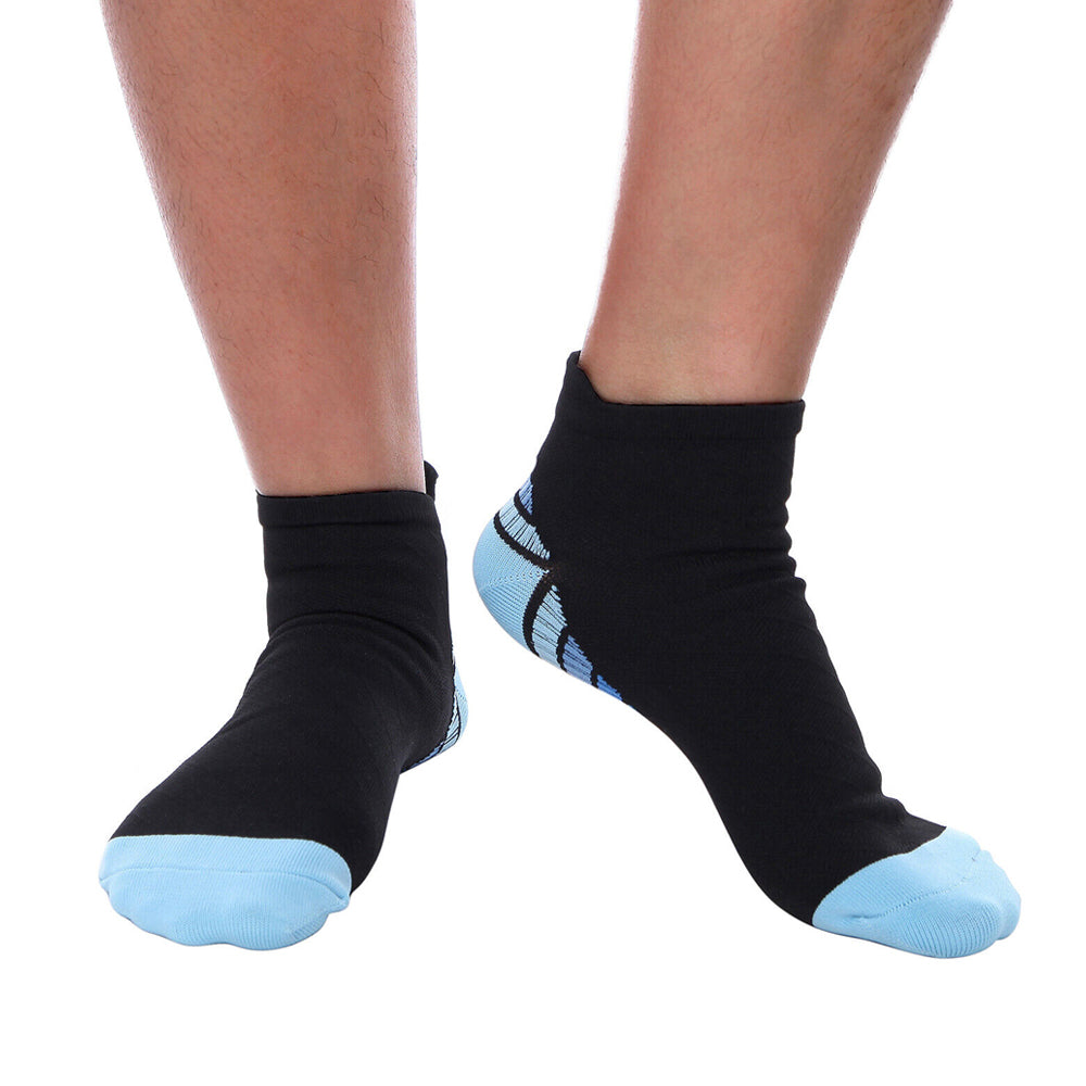 3Pcs Plantar Fasciitis Compression Socks Foot Sleeve Ankle Support Brace Achy-Blue+Pink+Grey